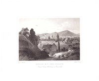 Goslar: Stadt mit dem Klusfelsen, 1854 (aus: Lange "Der Harz")