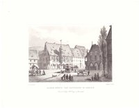 Goslar: Marktplatz und Kaiserworth mit Rathaus, 1854 (aus: Lange "Der Harz")