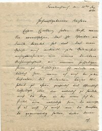 Brief von Otto von Bismarck an den Oberhofmeister der Kaiserin Auguste Viktoria, Ernst von Mirbach, vom 21. Dezember 1890