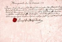 Zahlungsquittung Heinrich Ernsts Graf zu Stolberg-Wernigerode, Wernigerode, 24. Januar 1777