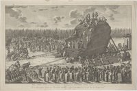 Vue des Steines Grom, wärend des Transportes desselben in Gegenwart Catharinens der II., den Januar 1770.