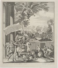 Sieg über die Galli = Spanier bey Saragossa./ Anno 1710. den 20. Augusti.