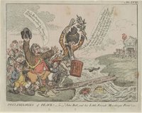PRELIMINARIES of PEACE! -or- John Bull, an his Little Friends "Marching to Paris".