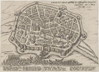 Amiens durch anschlag der Hispanischen kriegsleutt den 11 marty, Anno dnj 1597.