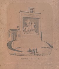 Lithografie - "Denkmal bei Rossbach"