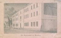 Lithografie - Merseburg, Bürgerschule