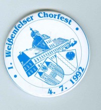 Veranstaltungsabzeichen zum 1. Weißenfelser Chorfest, 1992