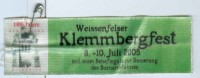 Veranstaltungsabzeichen für das Weißenfelser Klemmbergfest 2005
