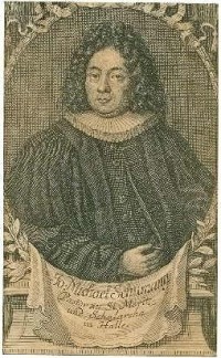 Porträt von Johann Michael Schumann, Pastor in Halle, 17. Jahrhundert