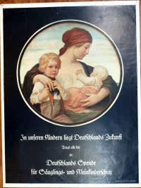Spendenplakat "In unseren Kindern ...", 1. Weltkrieg