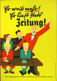 Plakat/Pressewerbung "Er weiß mehr!..." (1936)
