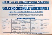Plakat / Aushang " Aufruf an alle vorwärtsstrebenden ...", 1948 ( Nachkriegszeit)