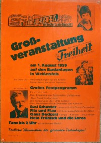 Plakat/ Kultur, "Großveranstaltung...", DDR, Weißenfels 1959