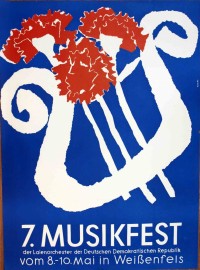 Plakat/ Kultur " 7. Musikfest...", DDR, Weißenfels 1964