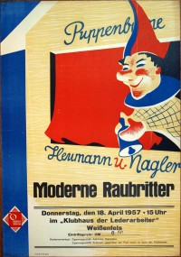 Plakat/Kultur "Moderne Raubritter", DDR, Weißenfels 1957