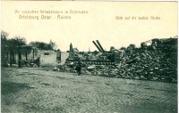 Postkarte "Die russischen Verwüstungen in Ostpreußen", 1. Weltkrieg 1914-1918