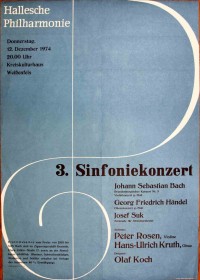 Plakat: "3. Sinfoniekonzert", DDR, Weißenfels 1974