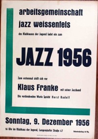 Plakat/Kultur "Jazz 1956", DDR, Weißenfels 1956