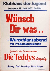 Plakat/Kultur "Wünsch Dir was..", DDR, Weißenfels 1957