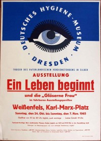 Plakat/Kultur/Bildung "Ein Leben beginnt", DDR, Weißenfels 1965