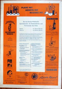 Plakat/Aushang "Rat des Kreises Weißenfels", DDR, Weißenfels 1959