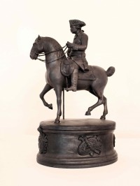 Friedrich II. von Preußen zu Pferde, Eisenkunstguss, um 1820, nach Emanuel Bardou