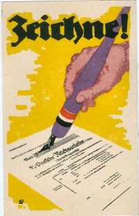 Postkarte "Zeichne!", Kriegsanleihe, Deutschland, 1. Weltkrieg 1918