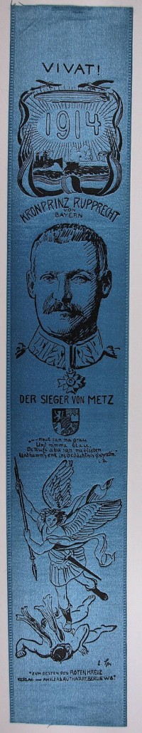 Vivatband "Vivat Kronprinz Rupprecht von Bayern" 1914