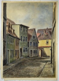 Kleine Burgstraße Weißenfels - vor dem Abriss ca. 1937, Fritz Sultze