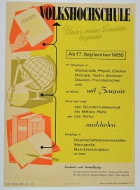 Volkshochschule Unser neues Seminar beginnt, 1956
