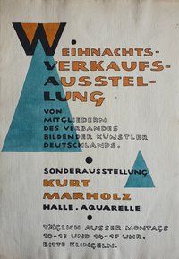 Weihnachtsverkaufsausstellung von Mitgliedern des Verbandes Bildender Künstler Deutschlands / Sonderausstellung Kurt Marholz, Halle - Aquarelle