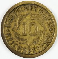 10 Reichspfennig, 1929, Deutsches Reich (2x)