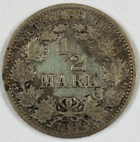 1/2 Mark. 1906, Deutsches Reich (9x)