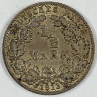 1/2 Mark. 1913, Deutsches Reich