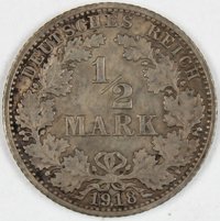 1/2 Mark. 1918, Deutsches Reich