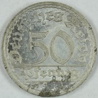 50 Pfennig, 1920, Deutsches Reich (7x)