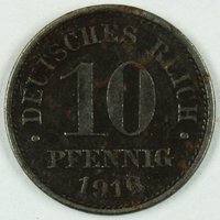 10 Pfennig, 1916, Deutsches Reich (5x)