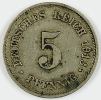 5 Pfennig, 1913, Deutsches Reich (2x)