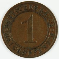 1 Rentenpfennig, 1928, Deutsches Reich (3x)