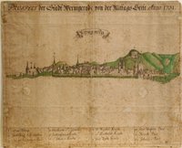 Prospect der Stadt Wernigerode von der Mittags-Seite. Anno: 1731