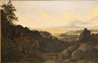 Blick vom Hohnstein auf Wernigerode, 1841