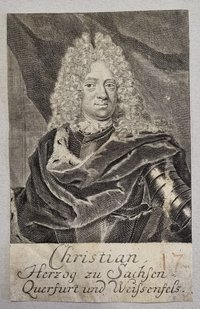 Porträt Christian Herzog von Sachsen-Weißenfels und Querfurt