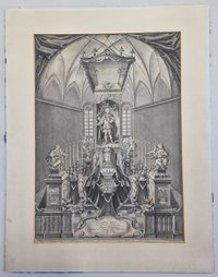 Aufbahrung Johann Adolph II. aus der Leichenpredigt 1746