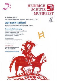Plakat "Auf nach Italien!. Heinrich Schütz Musikfest"