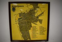 Stadtplan von Sangerhausen auf Platte gemalt