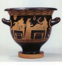 Glockenkrater, attisch-rotfigurig, Gruppe Polygnotos I. Um 440 v. Chr.