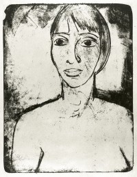 Otto Mueller: Brustbild Maschka. 1912