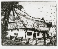 Ernst Ludwig Kirchner: Großes strohgedecktes Bauernhaus (Altes Dänenhaus). 1908