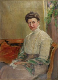 Clara Walther: Porträt einer sitzenden Frau. 1920