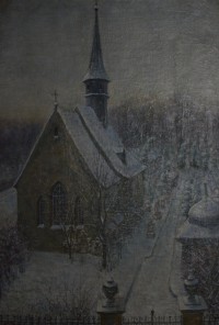 Franz Pestel: Die Gottesackerkirche im Winter. Anfang 20. Jh.